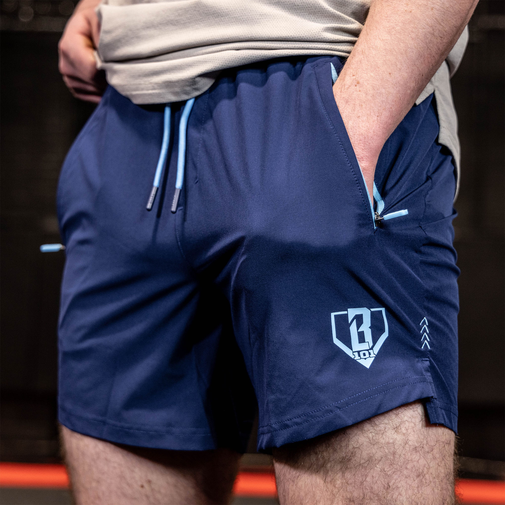 Pro Series Shorts V2 with Liner - Navy/Light Blue