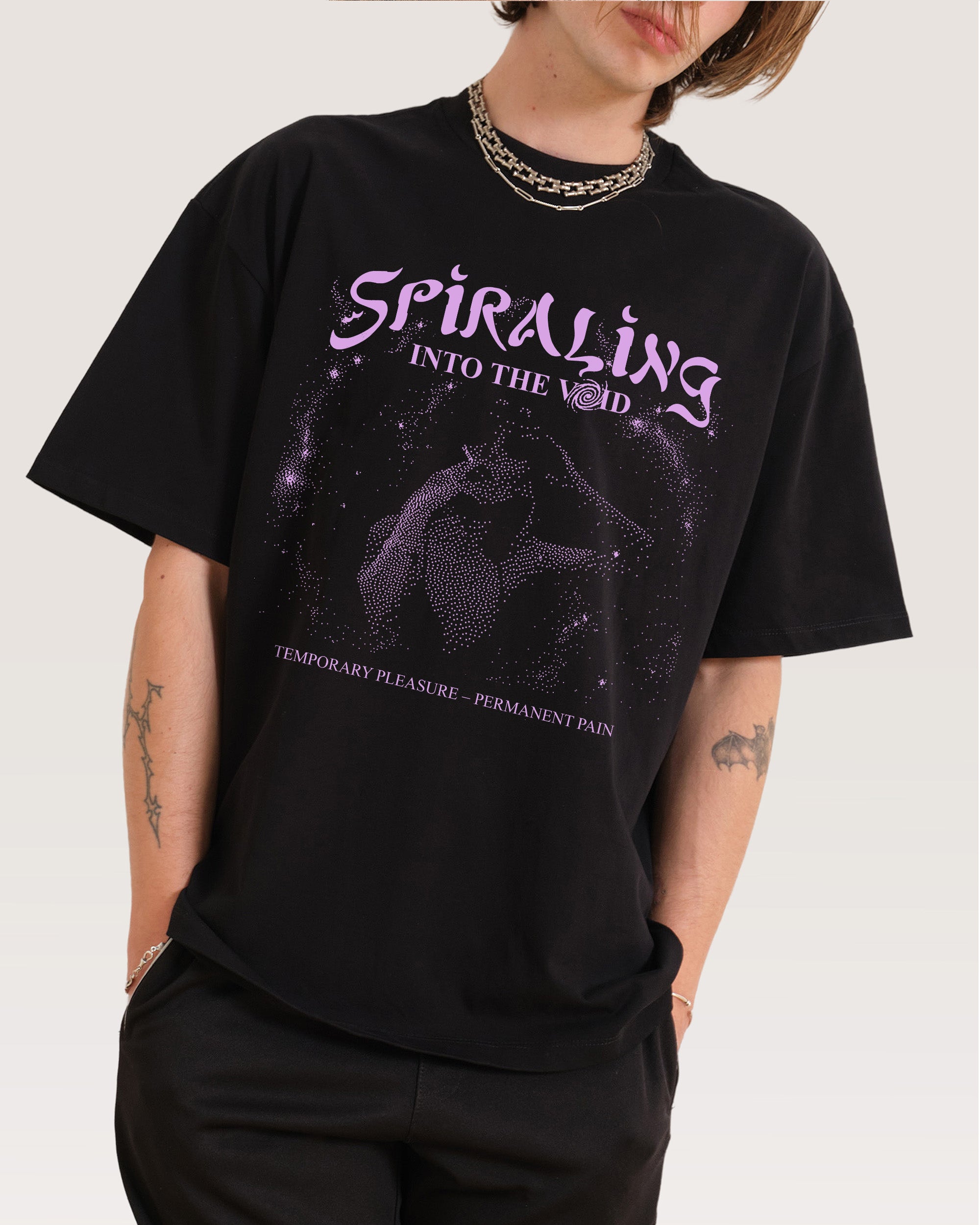 Spiralling Into the Void Oversized Tee