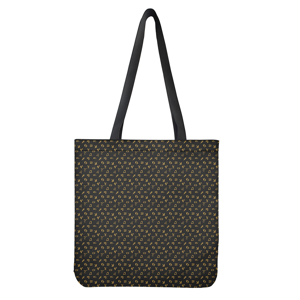 Zodiac Astrological Signs Pattern Print Tote Bag - Polyester Double-Sided Print